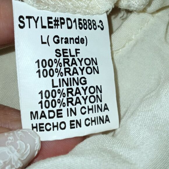 Nectar x Clothing Cream Floral Mini Dress Sz.L EUC - Picture 8 of 9